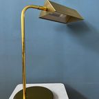 Mid Century Messing Bureaulamp - Tafellamp In Bauhaus-Stijl - Gouden Lamp thumbnail 7