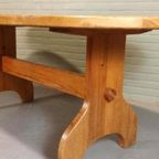 Vintage Grote Massief Grenen Eettafel, Ovaal, 180 X 90 Cm thumbnail 15