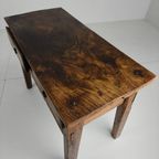 18E-Eeuwse Spaanse Kastanjehouten Tafel / Bijzettafel thumbnail 4