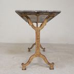 Tuintafel, Bistrotafel A. Delail Toulouse Met Marmer Blad, Jaren 20 thumbnail 4