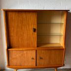 Vintage Mid-century Dressoir,high-board,barkast,vitrinekast thumbnail 2