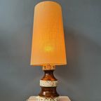 West-Duitsland Fat Lava Keramische Tafellamp / Mid Century Duitse Bureaulamp thumbnail 2