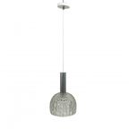 Vintage Hanglamp Met Glazen Kap Met Bubbelpatroon, Jaren 60 thumbnail 4