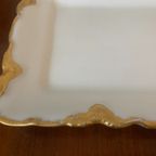 Vintage Porselein Serveerschaal Van Limoges Lebatard | Kerst thumbnail 4