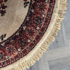 Vloerkleed Beige/Red Persian Look Rond Vintage thumbnail 2