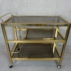 Vintage 80’S Bar Trolley – Hollywood Regency thumbnail 8