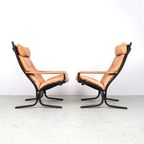 Ingmar Relling Leren Siesta Fauteuils, 1970s thumbnail 2