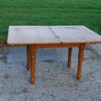 Antieke Grenen Tafel Met Uitklapbaar Blad thumbnail 2
