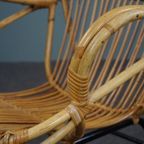 Zeer Zeldzame Dutch Design Rotan Fauteuil, 1960 thumbnail 10