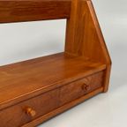 Vintage Wandplank Met Lades, Dyrlund, Massief Teak, Denemarken 1970'S thumbnail 14
