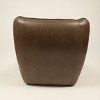 Vintage Lederen Fauteuil, 1982 thumbnail 2