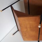 Jaren 60 Vintage Lectuurtafel Magazine Rek Teakhouten Krantenbak Tafeltje thumbnail 6