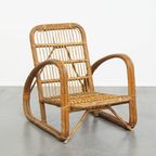 Luxe Franse Rotan Vintage Design Fauteuil Uit De Jaren ’50 thumbnail 6