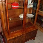 Chr. Peter Duitse Art Deco Vitrinekast In Gefineerd Walnoot. thumbnail 11