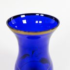François Theodore Legras - Blauwe Vaas Met Gouden Art Nouveau Decoratie - 1E Kwart 20E Eeuw thumbnail 6