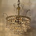 Vintage Bloemen Bloemetjes Kroonluchter Hanglamp Kristal thumbnail 11