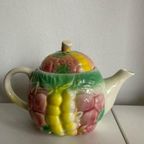 Vintage Keramiek Fruit Theepot Fruit Decor Made In France thumbnail 2