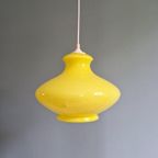 Vintage Gele Opaline Hanglamp, Jaren 70 thumbnail 11