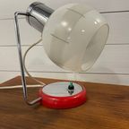 Vintage Bureaulamp Glas En Metaal thumbnail 2