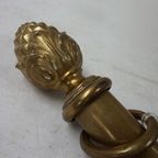 Antieke Koperen Gordijn-Rail/ Roede thumbnail 8