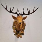 Vintage Hertenkop Gewei Kunststof Tirol Skihut Cafe Mancave thumbnail 4