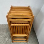 6x Vintage, Midcentury (beuken) Houten Klapstoel thumbnail 3