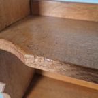Brutalist Eiken Boekenkastje Vintage thumbnail 8