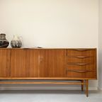 Vintage Houten Dressoir / Sideboard Met 3 Deurtjes En 4 Lades thumbnail 6