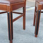 Set Van 3 Art Deco Amsterdamse School Eetkamerstoelen thumbnail 11