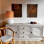 Mid Century Rotan Sideboard Dressoir Vintage thumbnail 4
