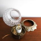 Vintage Hollywood Regency Plafonniere Glas/Platina, Italie  Jaren '70 thumbnail 2
