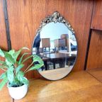 Retro Vintage Spiegel Brocante Antiek Hollywoodregency Goud thumbnail 4
