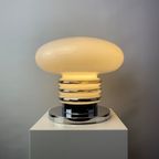 Mid-Century White Glass And Chrome Table Lamp By Leclaire & Schäfer 1970 - Tnc1 thumbnail 7