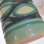 Vintage Aardewerk Vaas, Groen Met Zwart En Geel, Seventies thumbnail 16