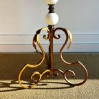 Jaren 20 Art Nouveau Glazen Bollen Vloerlamp Vintage thumbnail 5