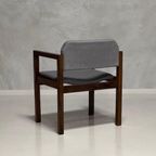 Jaren 60 Wengé Fauteuil Nederlands Design Armstoel Grijs thumbnail 5