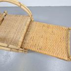 Vintage Boho Rotan Ligstoel Lounge Chair '60 Verstelbaar thumbnail 9