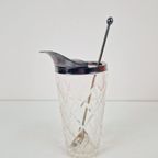 Vintage Kristal Martini Cocktail Mixer Lepel Verzilverd '60 thumbnail 3