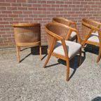 Eiken Stoelen Met Gevlochten Rugleuning Organisch Design thumbnail 7