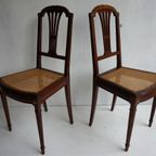 Set Van 2 Franse Louis Xvi Stoelen Met Brons En Webbing thumbnail 4