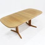 Vintage Deense Ovalen Uitschuifbare Eettafel Tafel Massief Hout thumbnail 3