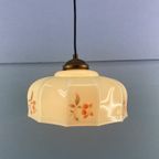 Art Deco Hanglamp Met Rode Bloemen Periode 1920 – 1940 thumbnail 4