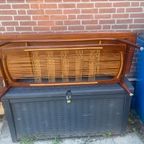 Vintage Teakhouten Salontafel Met Vlechtwerk thumbnail 16