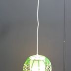 Green And White Scoubidou Pendant Lamp 1960S Ddr thumbnail 4