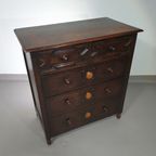 Particularly Cool English Chest Of Drawers / Chest Of Drawers. Dated (Charles 2 Era). Made Of Sol thumbnail 16