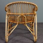 Zeer Speciale Dutch Design Rotan Fauteuil, 1950 thumbnail 5