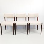 3 Vintage Bovenkamp? Stoelen Teddy Palissander Eetkamerstoel thumbnail 4