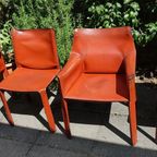 Mario Bellini Diner Chairs Cassina 1970’s Cab 412 & 413 thumbnail 7