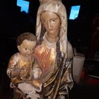Groot Heilig Beeld Maria En Jezus Beton thumbnail 3