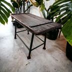 Vintage Industriële Werkbank / Sidetable / Keukeneiland thumbnail 6